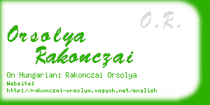 orsolya rakonczai business card